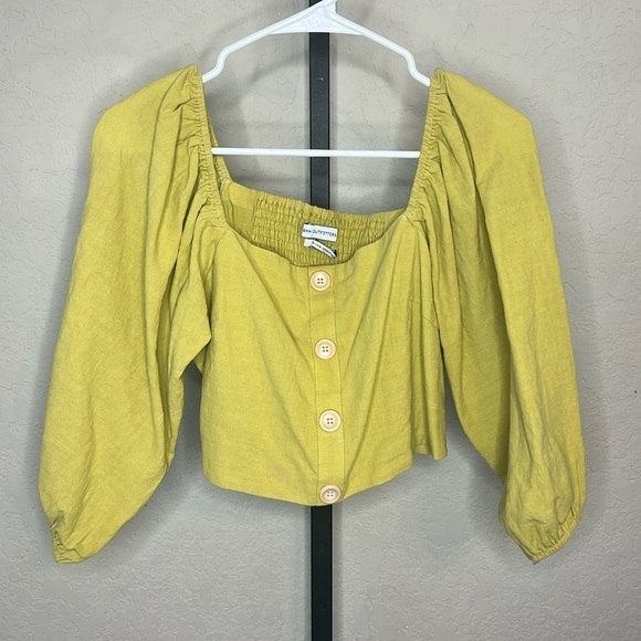 Urban Outfitters Tops - 151 - Urban Outfitters NWT Lime Green Long Sleeve Crop Top, Size Large
